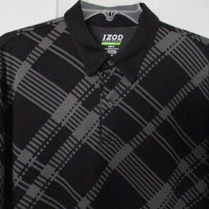 IZOD PerformX Mens S/S Black Golf Polo Shirt NWOT - Size Medium